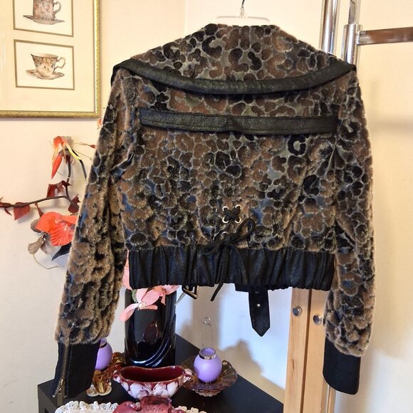 NWT Women's Gray Black Faux Fur Jackets Open Front Long Sleeve Outerwear 4 - Picture 6 of 9